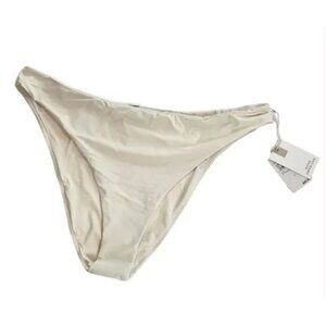 NWT Good American XL Basic Better Bikini Cheeky Bottom Swim Ivory 125251